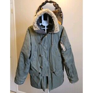 Vintage Abercrombie & Fitch Type A 895 Military Parka Jacket Y2K Green Mens L
